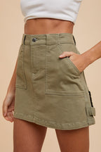 Annie Wear Cargo Denim Mini Skirt - Whispering Desires Shoppe