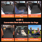 Dog Car Hammock Seat Cover, Waterproof 600D Oxford Fabric Pet Seat Protector for Back Seat, Scratch Proof & Anti-Slip eprolo