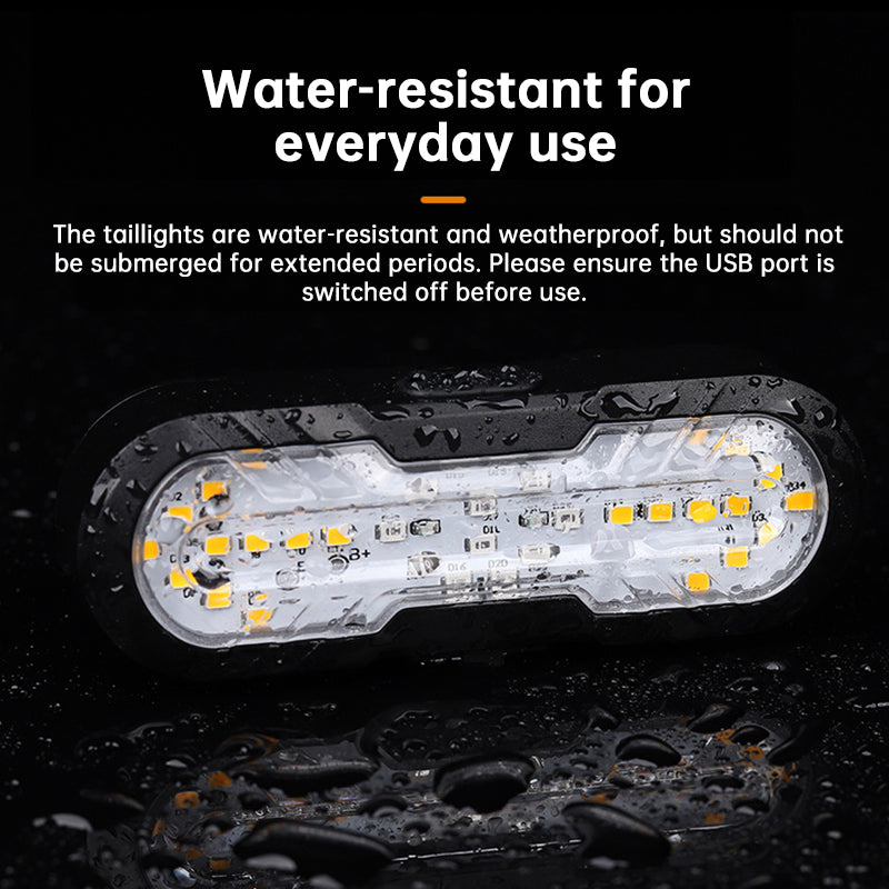 Wireless Remote Bike Tail Light with Turn Signal & Horn, USB-C Rechargeable Safety Warning Light eprolo