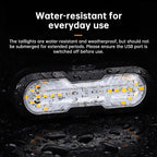 Wireless Remote Bike Tail Light with Turn Signal & Horn, USB-C Rechargeable Safety Warning Light eprolo