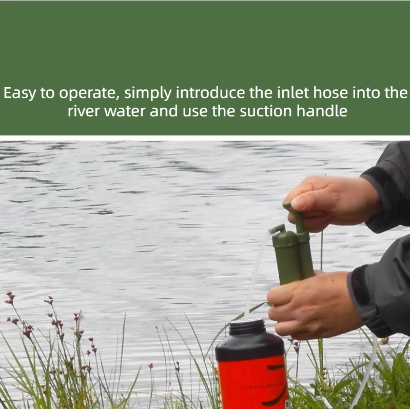 Outdoor water purifier, wilderness survival emergency rescue water filter, camping portable pump filter eprolo