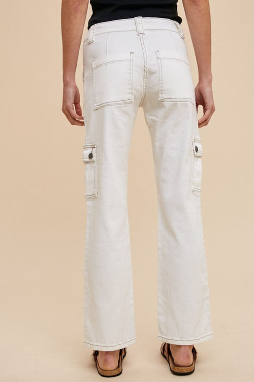 Annie Wear Straight Leg Jeans with Cargo Pockets - Whispering Desires Shoppe