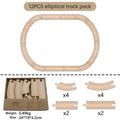 Wooden Train Track Set Toy Early Educational Railway Tracks Accessories Montessori Traffic Wooden Toys for Kids eprolo