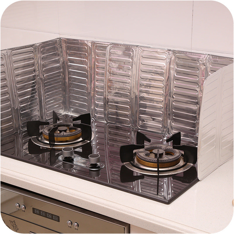 Kitchen Oil-Separating Aluminum Foil Plate Stove Creative Kitchen Supplies Cooking Heat Insulation Splash-Proof Baffle eprolo