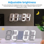 3D LED Digital Alarm Clock with Colorful Display, 12/24 Hour Format for Office, Living Room, Bedroom, Kitchen eprolo