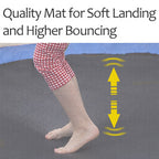 55'' Toddlers Trampoline with Safety Enclosure Net and Balls, Indoor Outdoor Mini Trampoline for Kids eprolo