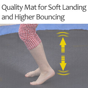 55'' Toddlers Trampoline with Safety Enclosure Net and Balls, Indoor Outdoor Mini Trampoline for Kids eprolo