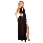 Single Shoulder Greek Goddess Halloween Costume Egyptian Queen Theme Party Dress Stage Performance Gown S-XL eprolo