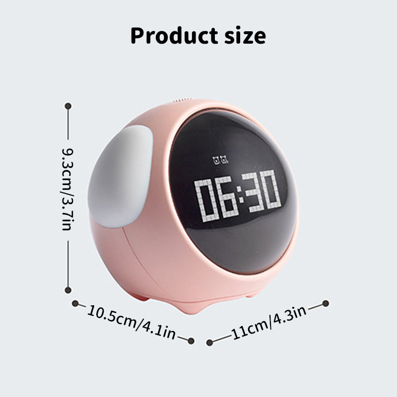 Cute Cartoon Digital Alarm Clock with Light and Emotion Function for Kids eprolo