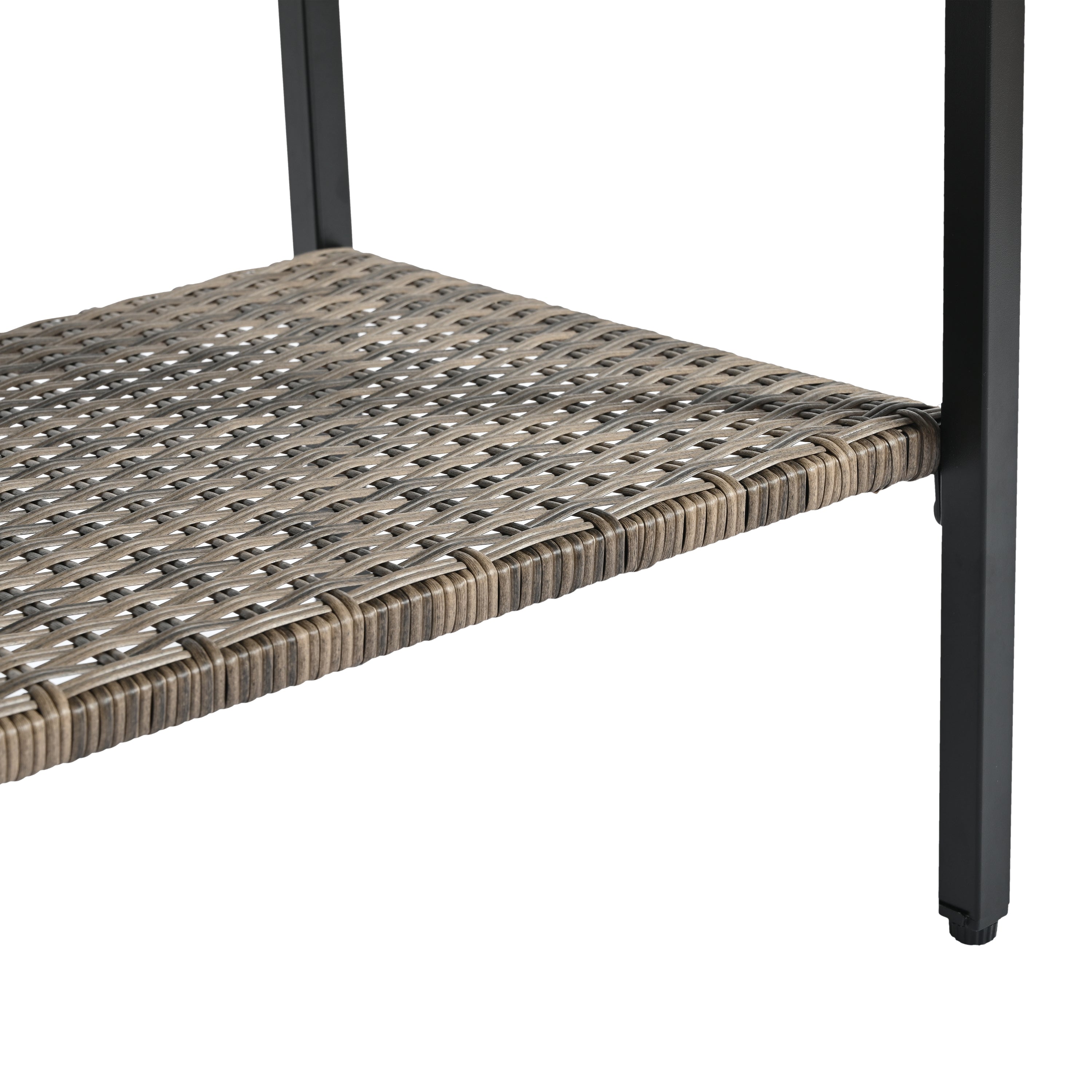 Patio Furniture, Outdoor Furniture, Seasonal PE Wicker Furniture, Four Set Wicker Furniture With Black Metal Table eprolo