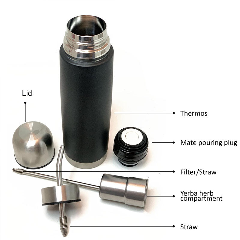 Mate Tea Travel Mug | 3-in-1 Insulated Portable Mate Gourd Kit - Whispering Desires Shoppe