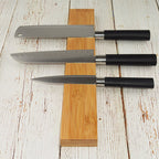 Magnet Knife Rack Nan Bamboo Home Kitchen Wall Hanging Suction Kitchen Knife Free Perforated Knife Storage Rack eprolo