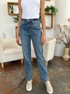 Judy Blue High Waist Straight Jeans — Full Size - Whispering Desires Shoppe