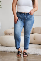 Judy Blue Release-Hem Cropped Bootcut Jeans - Whispering Desires Shoppe