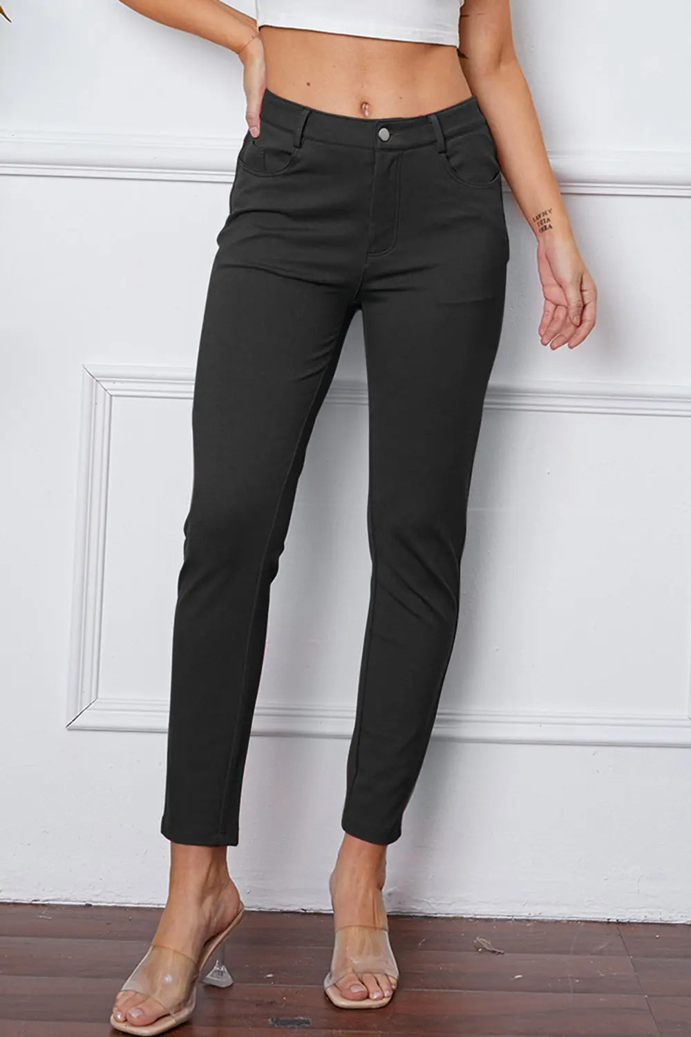 StretchyStitch Pocketed Pants — Basic Bae - Whispering Desires Shoppe