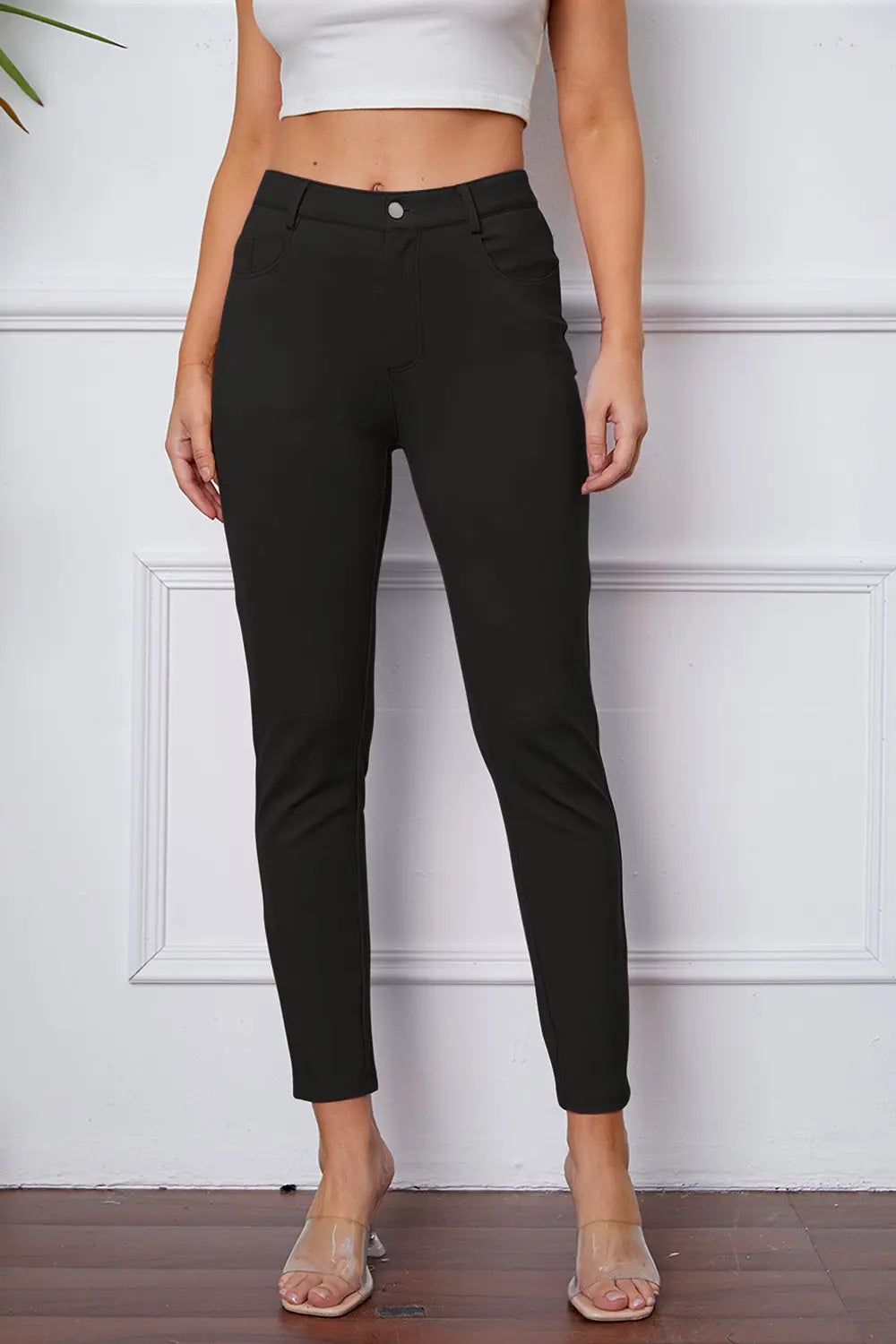 StretchyStitch Pocketed Pants — Basic Bae - Whispering Desires Shoppe