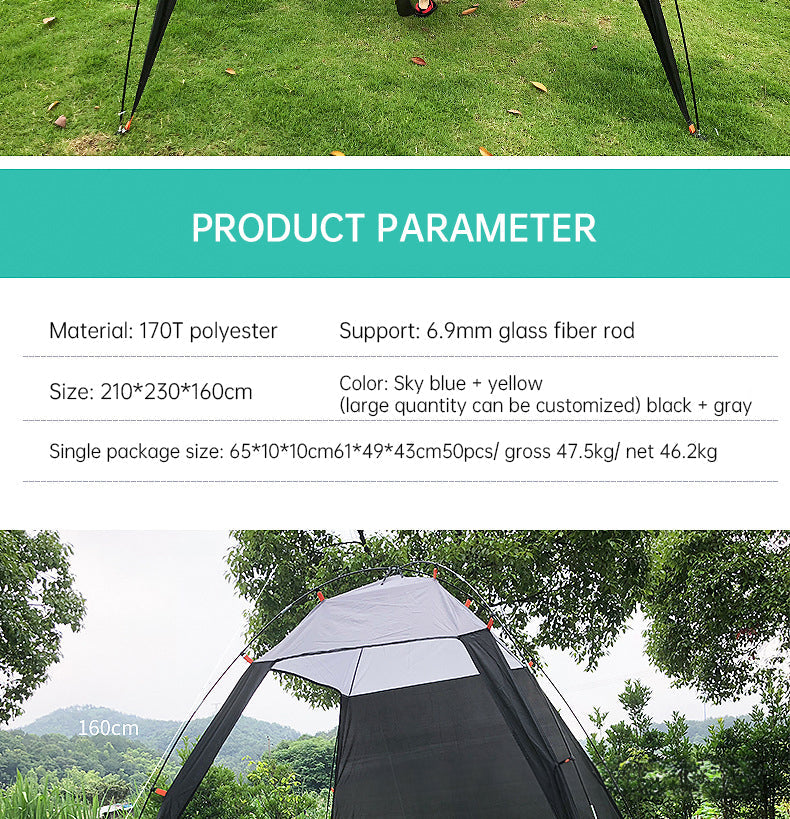 Pop Up Beach Tent Sun Shade Shelter Anti-UV Shelter Fully Automatic Folding Camping Tent eprolo