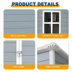 5x3ft Resin Outdoor Storage Shed Kit-Perfect to Store Patio Furniture Grey eprolo