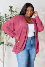 Basic Bae Ribbed Cocoon Cardigan (Full-Size) - Whispering Desires Shoppe