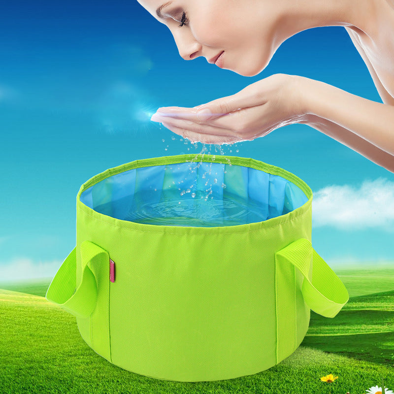 Multi-Purpose Outdoor Travel Portable Folding Bucket Foot Bucket Washbasin Camping Bucket Enlarged eprolo