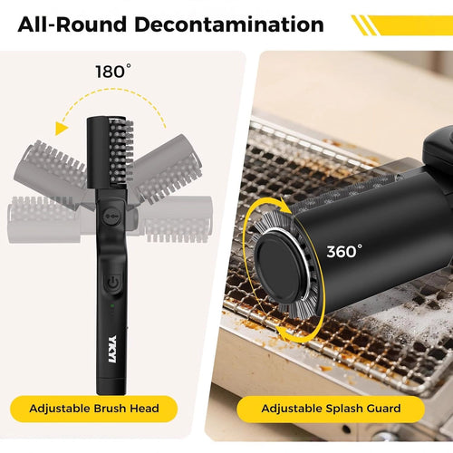 Electric BBQ Brush for Cleaning Grill, Heavy Duty Oil Stain Remover, Barbecue Cleaner Tool eprolo