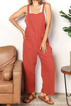 Perfee Wide-Leg Overalls with Front Pockets - Whispering Desires Shoppe