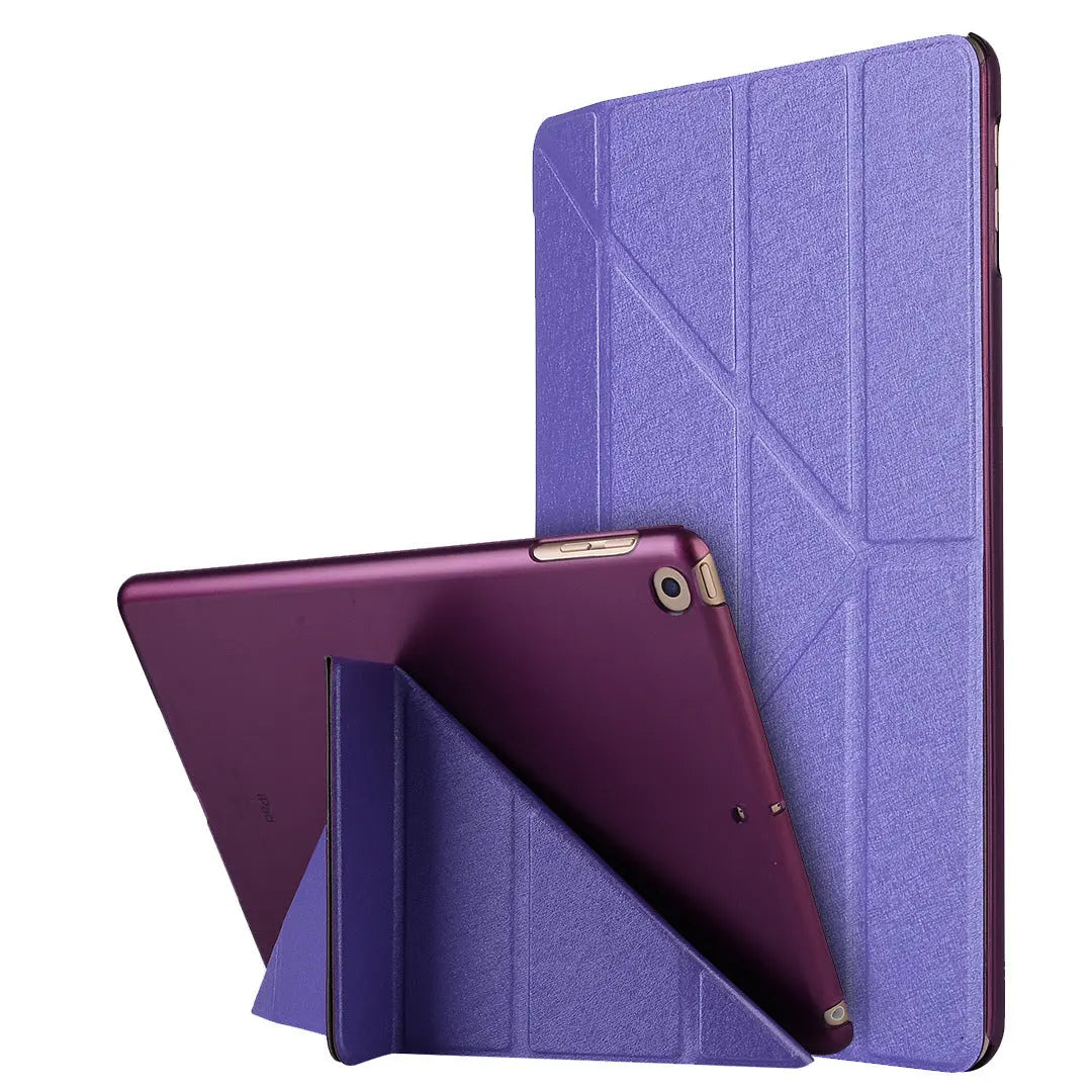 Compatible with Apple, Applicable to new ipadPro11 silk holster ultra-thin protective shell 9.7 dormant deformation leather case - Whispering Desires Shoppe