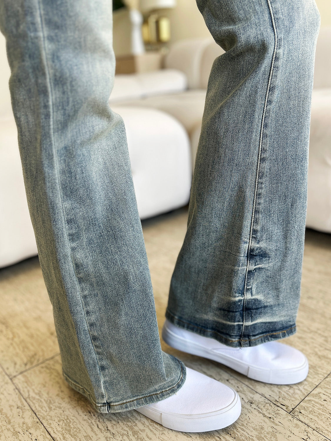Judy Blue Mid-Rise Flare Jeans — Stretch Retro Fit - Whispering Desires Shoppe