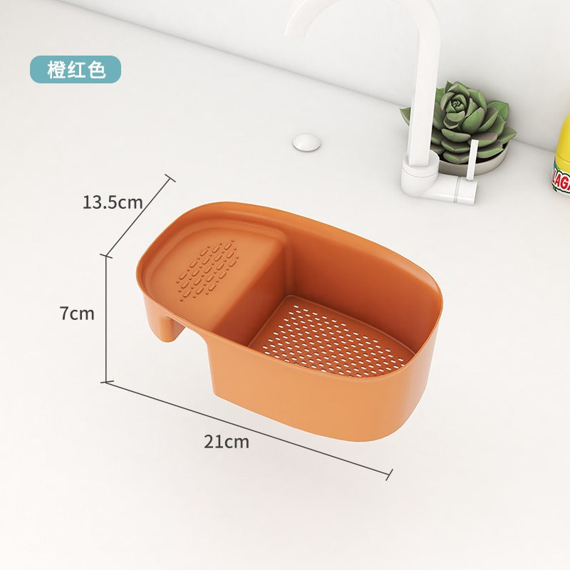 Creative kitchen saddle drain basket sink kitchen waste drain basket sink vegetable drain rack storage rack eprolo