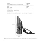 7 in 1 Survival Whistles Survival Whistle Emergency Emergency Whistles with Compass and Thermometer for Outdoor Hiking Camping eprolo