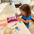 Easter Egg Decorating Kit for Kids - DIY Crafts Set with 6 Markers, Marshmallow Bunny Egg Holder, Cute Holiday Gift eprolo