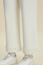 Double Take Full Size Pearl Detail Round Neck Top and Pants Set - Whispering Desires Shoppe