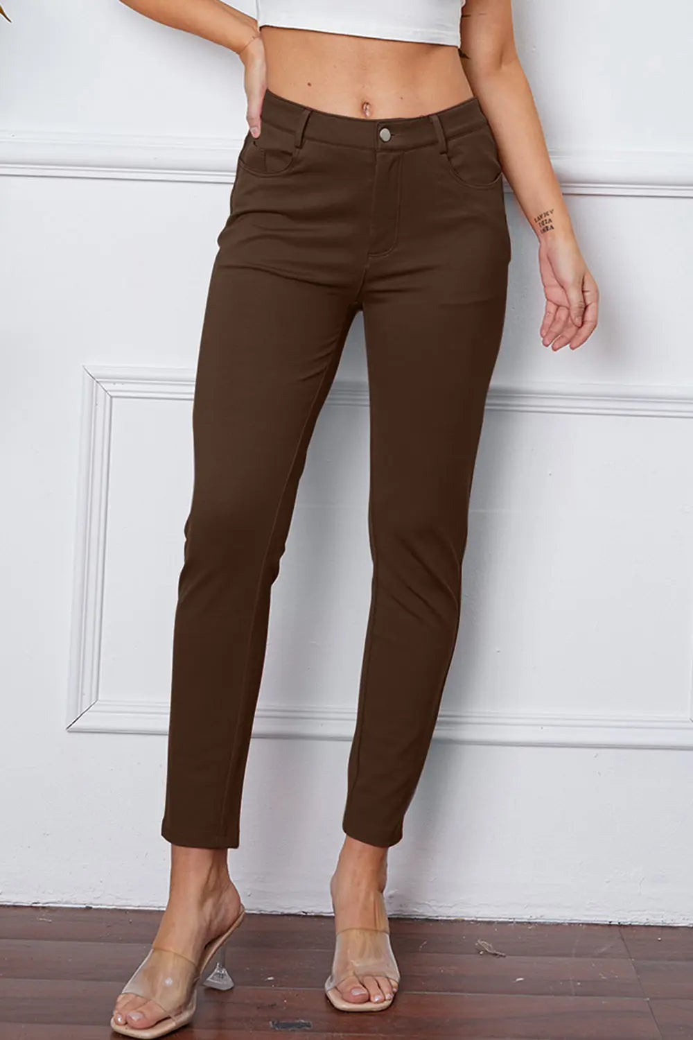 StretchyStitch Pocketed Pants — Basic Bae - Whispering Desires Shoppe