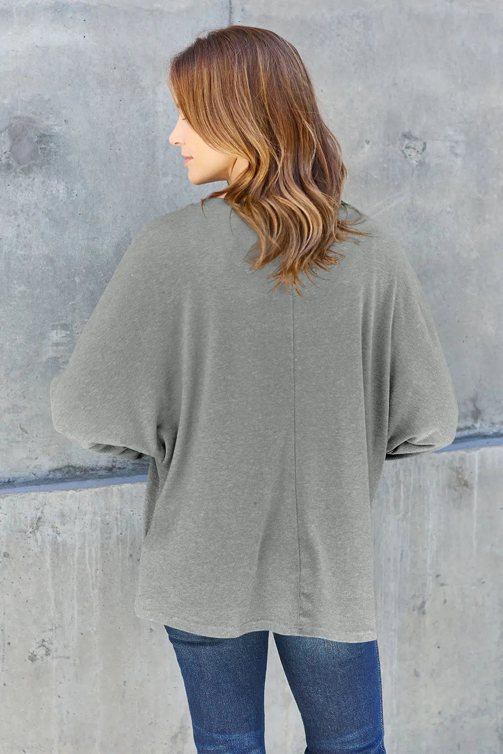 Double Take Full-Size Long Sleeve Round Neck Tee - Whispering Desires Shoppe