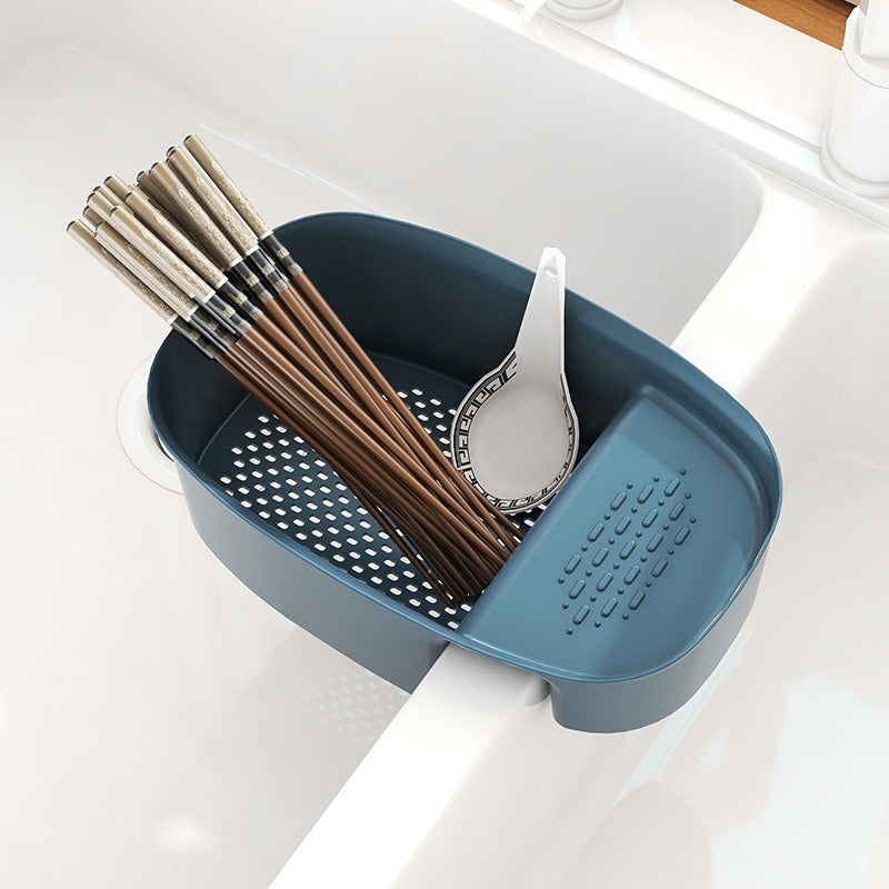 Creative kitchen saddle drain basket sink kitchen waste drain basket sink vegetable drain rack storage rack eprolo