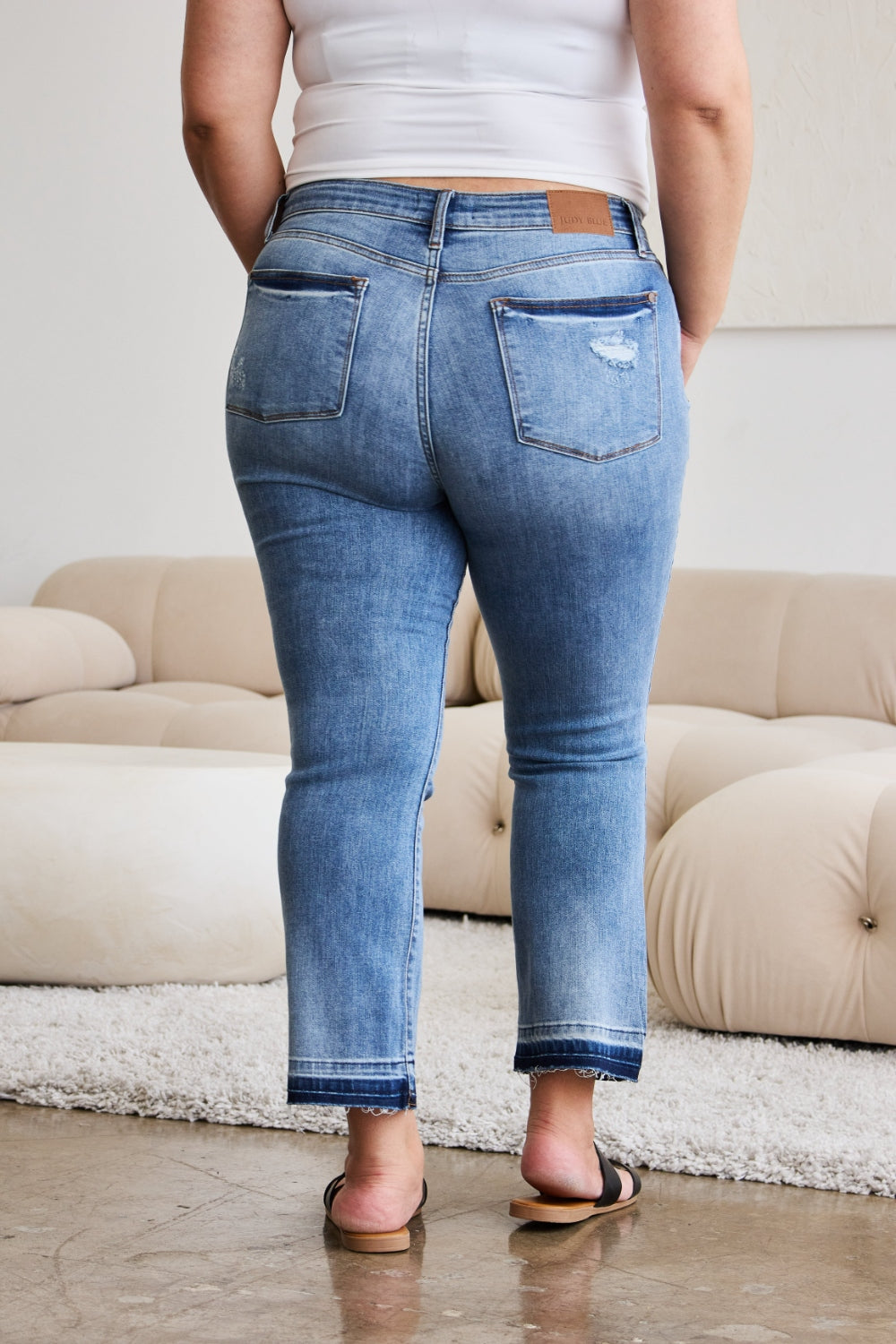 Judy Blue Release-Hem Cropped Bootcut Jeans - Whispering Desires Shoppe
