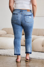 Judy Blue Release-Hem Cropped Bootcut Jeans - Whispering Desires Shoppe