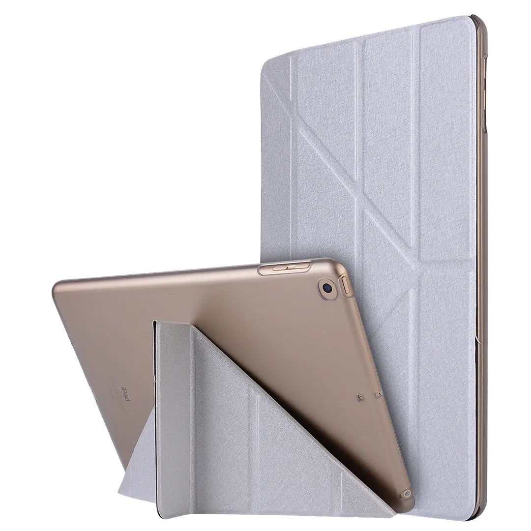 Compatible with Apple, Applicable to new ipadPro11 silk holster ultra-thin protective shell 9.7 dormant deformation leather case - Whispering Desires Shoppe