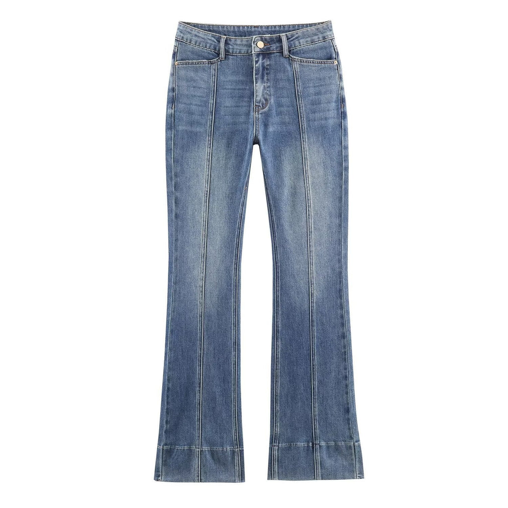 Mid waist flared jeans women's clothing eprolo