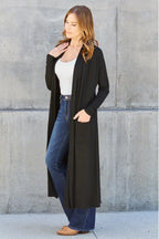 Basic Bae Open-Front Long Sleeve Cover Up - Whispering Desires Shoppe
