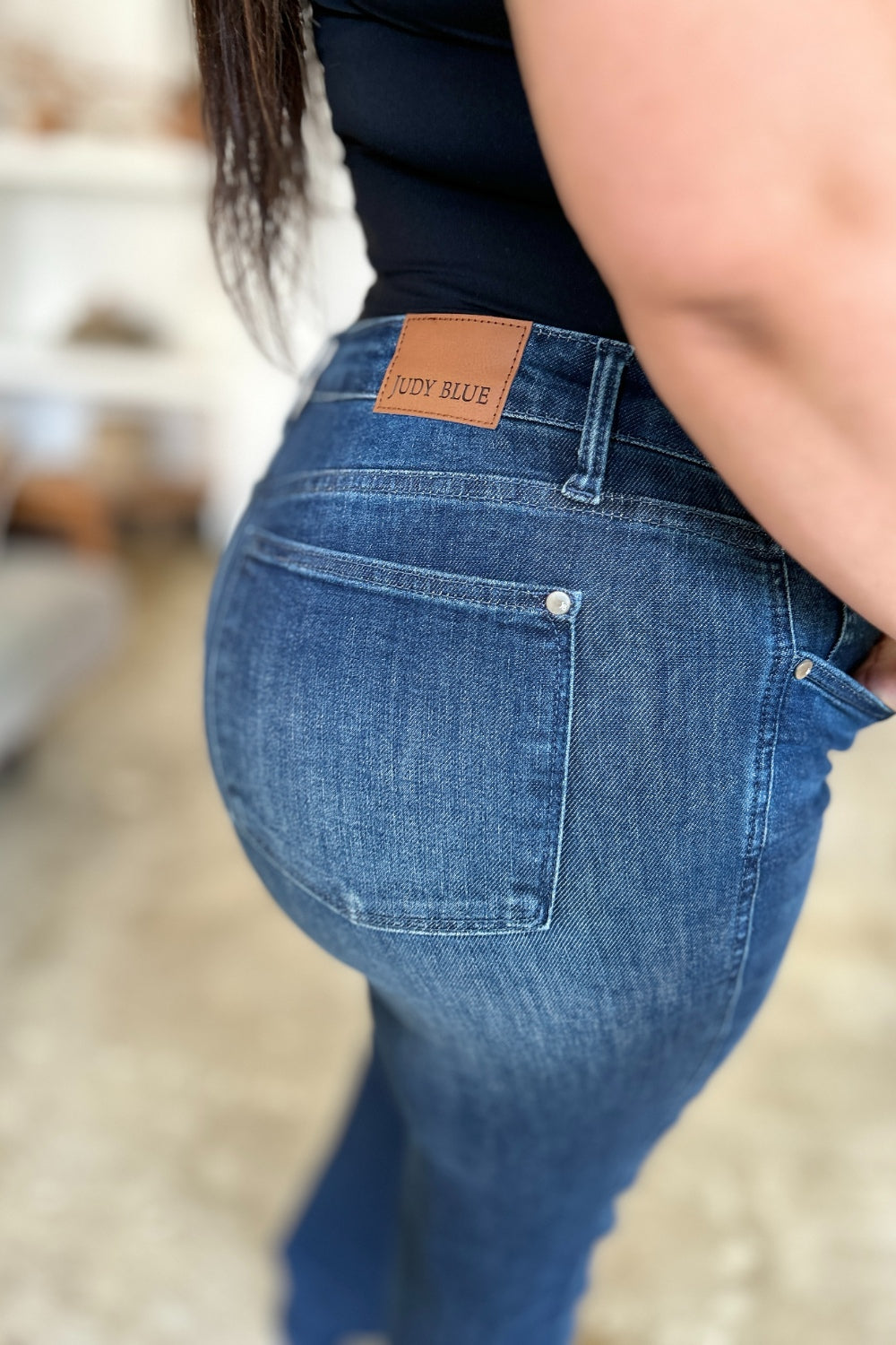Judy Blue Full-Size Tummy Control Straight Jeans - Whispering Desires Shoppe