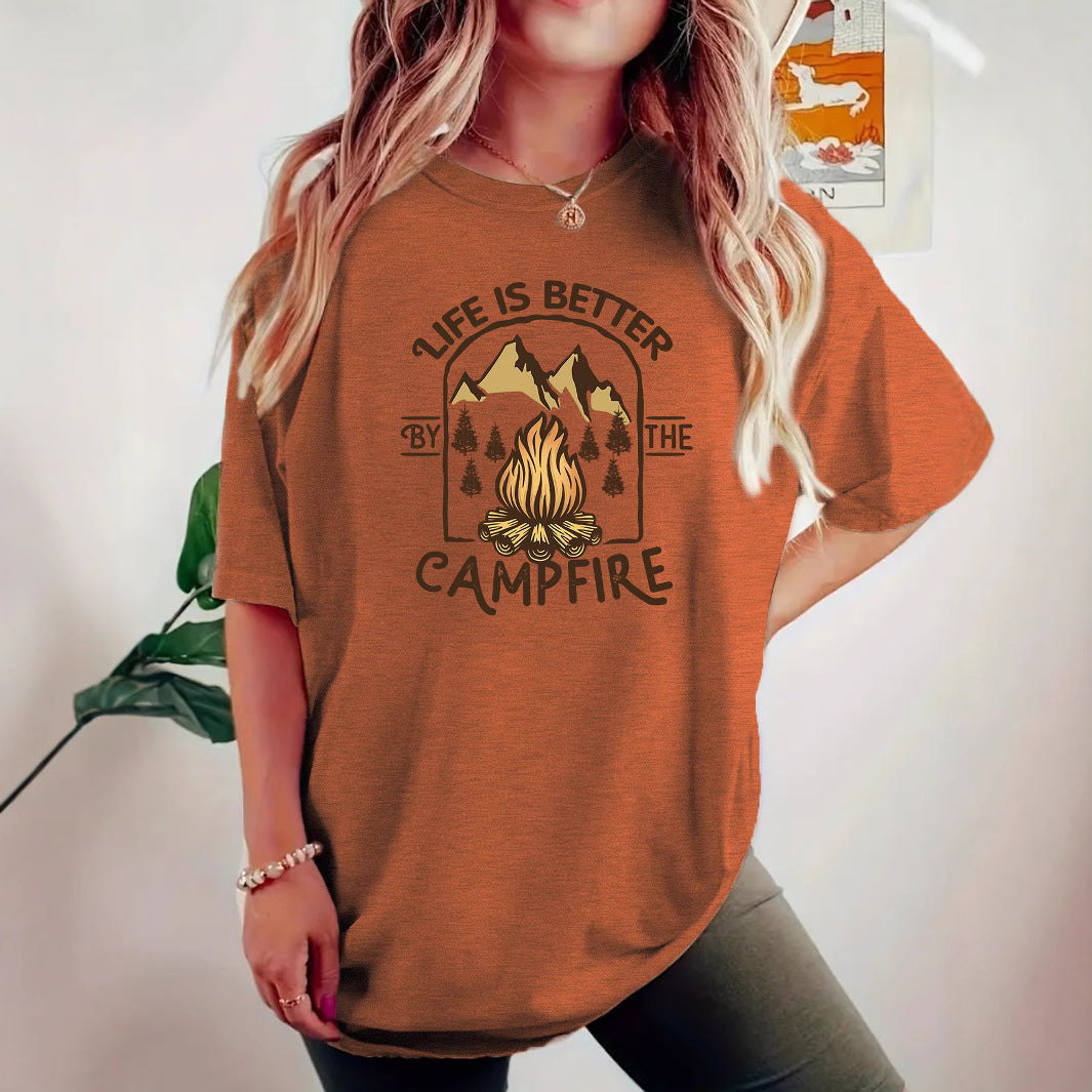 T-shirt camping printed short sleeved shirt eprolo