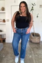 Judy Blue High Waist Front Seam Straight Jeans - Whispering Desires Shoppe