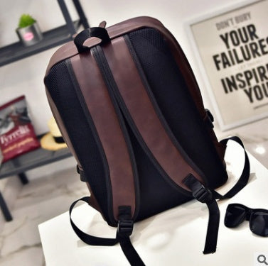 PU men's shoulder bag shoulder bag student bag computer men bag tide - Whispering Desires Shoppe