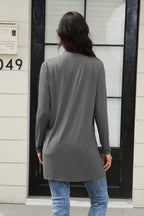 Basic Bae Open-Front Long Cardigan with Pockets - Whispering Desires Shoppe