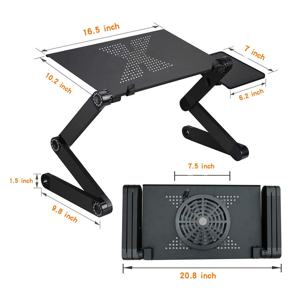 Laptop-Table-Stand Desk Mouse-Pad Notebook Folding Ergonomic-Design Adjustable with - Whispering Desires Shoppe