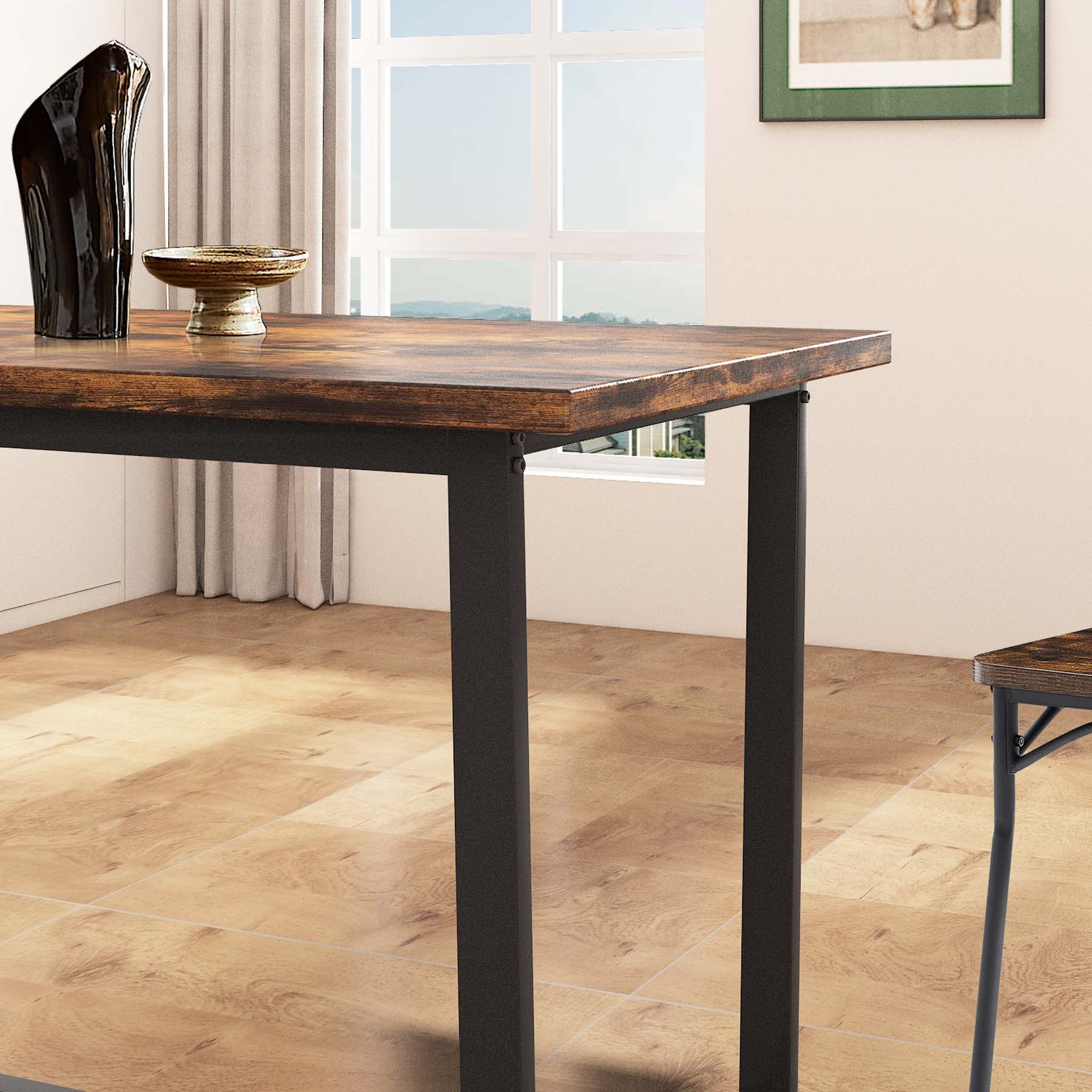 7 Pieces Dining Set 7-Piece Kitchen Table Set Perfect for Kitchen Breakfast Nook Living Room Occasions eprolo