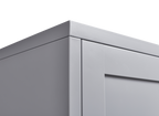 Grey metal kitchen storage cabinet, kitchen pantry storage cabinet with door and shelf, adjustable leveling feet eprolo