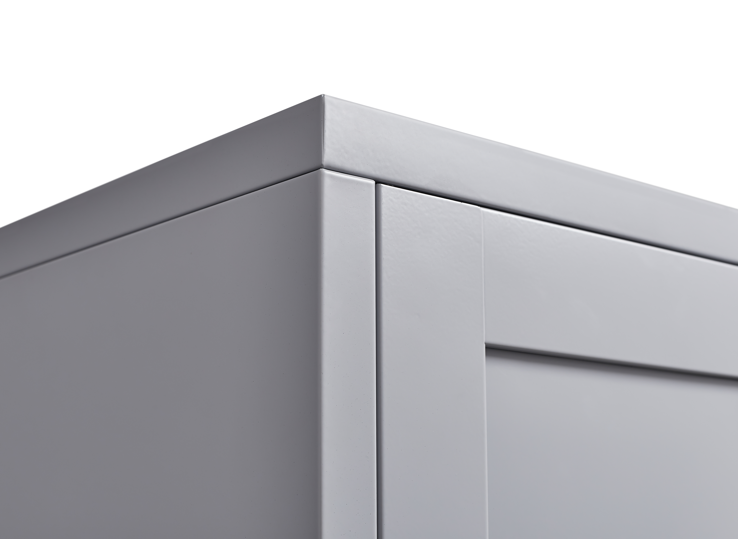 Grey metal kitchen storage cabinet, kitchen pantry storage cabinet with door and shelf, adjustable leveling feet eprolo