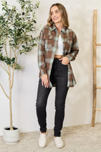 Mandy Plaid Dropped-Shoulder Shirt — Relaxed Layering Top - Whispering Desires Shoppe